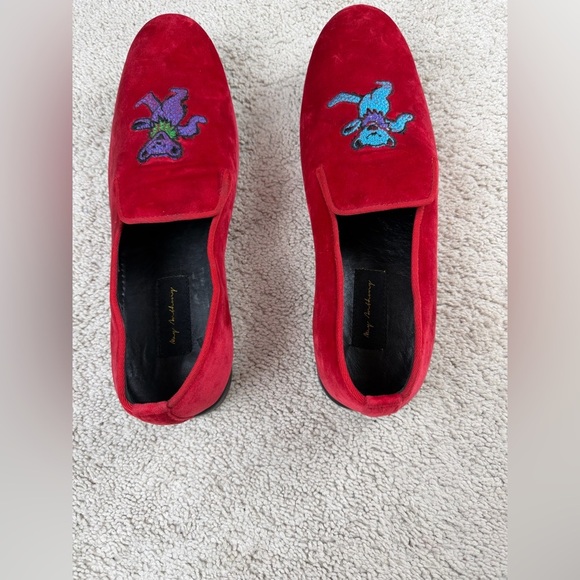 May Anthony Mens Red Velvet‎ Deadhead Grateful Dead Marching Bears Sz 13 main image 4
